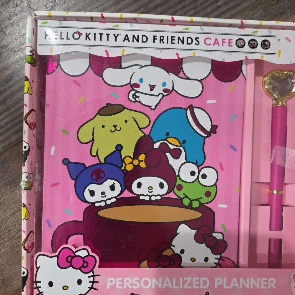 Sanrio Hello Kitty + Friends Personalized Planner Set w/Pen + Stickers New B18
